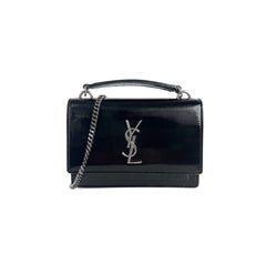 Saint Laurent Mini Sunset Patent Black