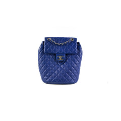 Chanel Small Urban Spirit Lambskin Blue Backpack
