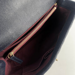 Chanel Coco Handle Chevron Large Navy - 25 Series