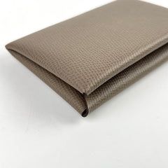 Hermes Calvi Epsom Card Holder Etoupe W Stamp
