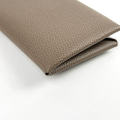 Hermes Calvi Epsom Card Holder Etoupe W Stamp