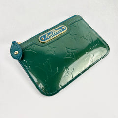 Louis Vuitton Green Pochette Cles Vernis Leather