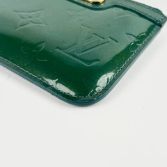 Louis Vuitton Green Pochette Cles Vernis Leather
