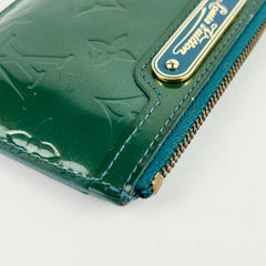 Louis Vuitton Green Pochette Cles Vernis Leather