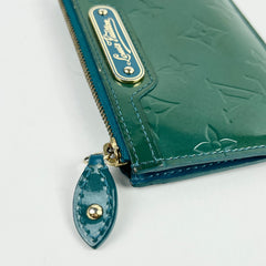 Louis Vuitton Green Pochette Cles Vernis Leather