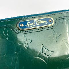 Louis Vuitton Green Pochette Cles Vernis Leather