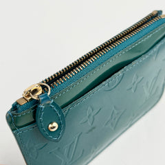 Louis Vuitton Green Pochette Cles Vernis Leather