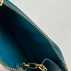 Louis Vuitton Green Pochette Cles Vernis Leather