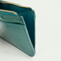 Louis Vuitton Green Pochette Cles Vernis Leather