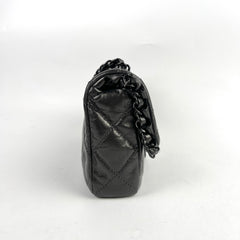 Chanel Calfskin Quilted Chain Me Flap Dark Grey