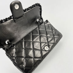 Chanel Calfskin Quilted Chain Me Flap Dark Grey