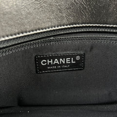 Chanel Calfskin Quilted Chain Me Flap Dark Grey