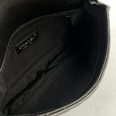 Chanel Calfskin Quilted Chain Me Flap Dark Grey