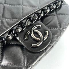 Chanel Calfskin Quilted Chain Me Flap Dark Grey