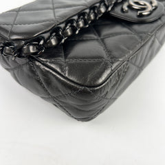 Chanel Calfskin Quilted Chain Me Flap Dark Grey