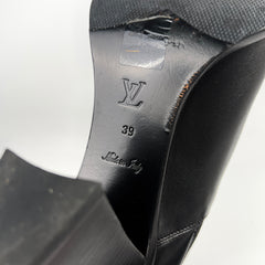 Louis Vuitton Leather Ankle Boots Black Size 39