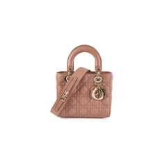 Christian Dior Small Lady Dior Lambskin Pink Bag