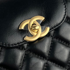 Chanel Mini Kelly Bag Black Calfskin GHW