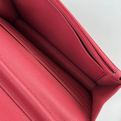 Chanel Caviar Wallet On Chain WOC Dark Pink Series 23