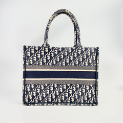 Dior Medium Book Tote Oblique Navy