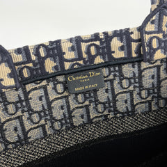 Dior Medium Book Tote Oblique Navy