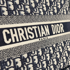 Dior Medium Book Tote Oblique Navy
