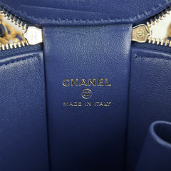 Chanel Blue Tweed Afternoon Tea Top Handle Vanity Case