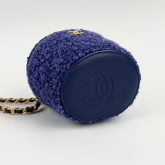 Chanel Blue Tweed Afternoon Tea Top Handle Vanity Case