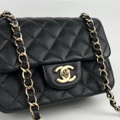 Chanel Caviar Square Mini Black 24 Series