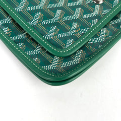 Goyard Green Goyardine Plumet Pocket Wallet Crossbody Bag