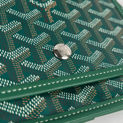 Goyard Green Goyardine Plumet Pocket Wallet Crossbody Bag
