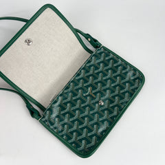 Goyard Green Goyardine Plumet Pocket Wallet Crossbody Bag