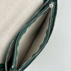 Goyard Green Goyardine Plumet Pocket Wallet Crossbody Bag