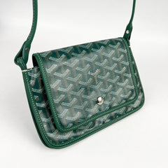 Goyard Green Goyardine Plumet Pocket Wallet Crossbody Bag