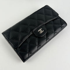 Chanel Long Black Caviar Wallet
