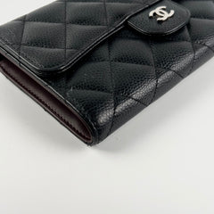 Chanel Long Black Caviar Wallet