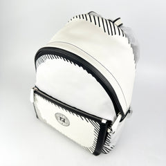 Fendi White Canvas/Leather Backpack