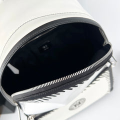 Fendi White Canvas/Leather Backpack