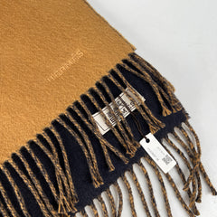 Hermes Reverse Cashmere Scarf Camel/Marine