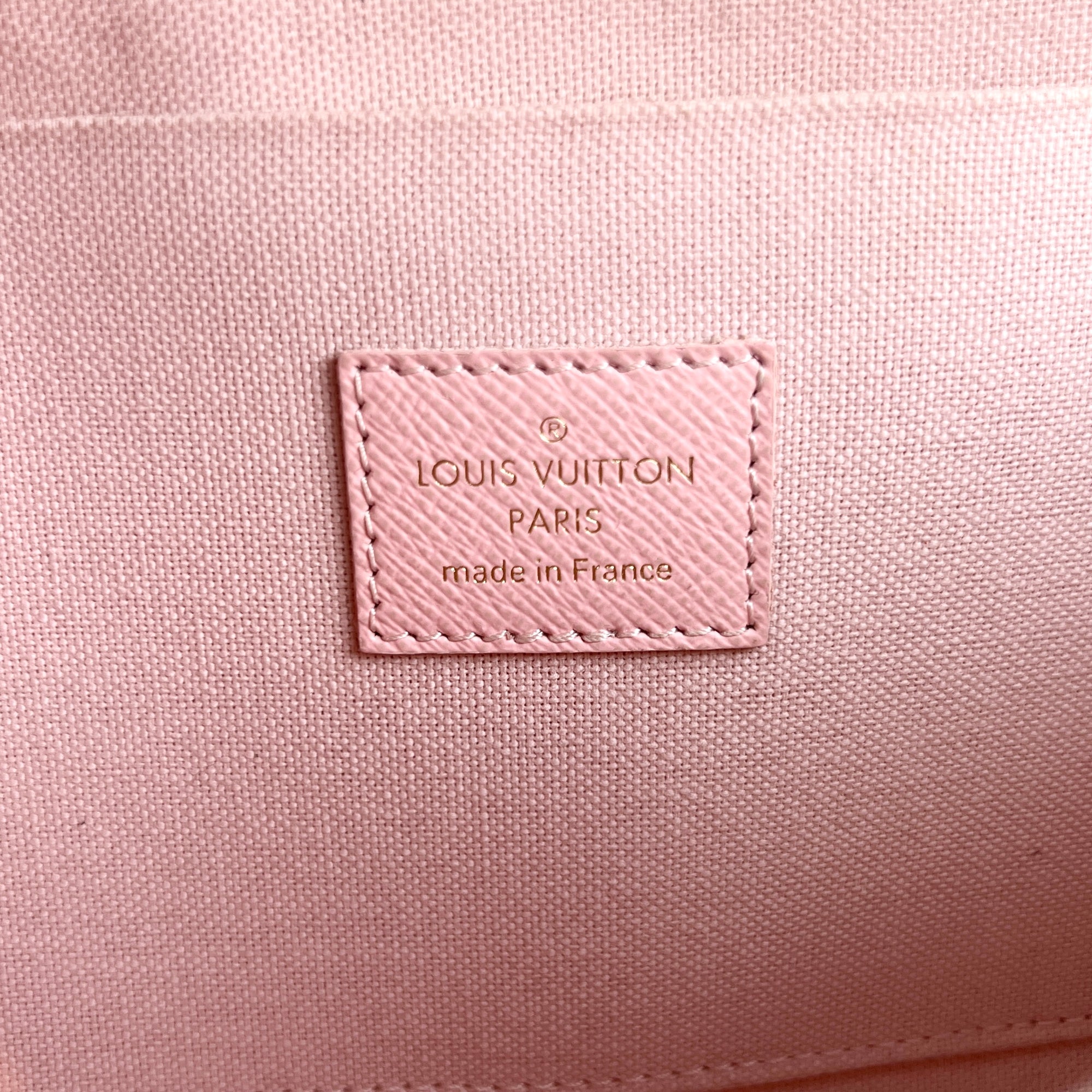 Louis Vuitton Felicie Pochette Damier Azur Pink - THE PURSE AFFAIR