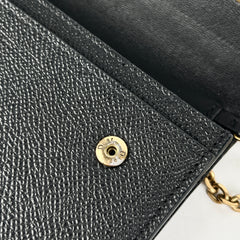 Christian Dior Long Saddle Wallet On Chain WOC Black