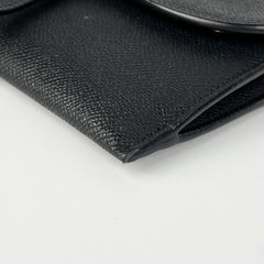 Christian Dior Long Saddle Wallet On Chain WOC Black