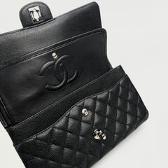 Chanel Classic Flap Medium/Large M/L Caviar Black - Series 11