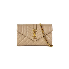 Saint Laurent Envelope Flap Small Beige