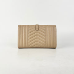 Saint Laurent Envelope Flap Small Beige