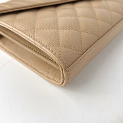 Saint Laurent Envelope Flap Small Beige