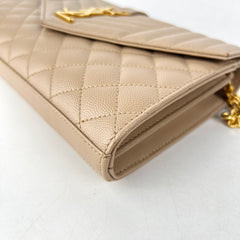 Saint Laurent Envelope Flap Small Beige