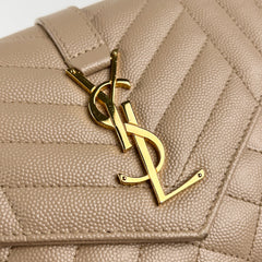 Saint Laurent Envelope Flap Small Beige