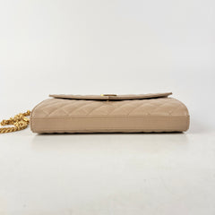 Saint Laurent Envelope Flap Small Beige