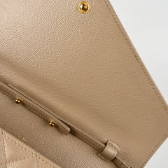 Saint Laurent Envelope Flap Small Beige